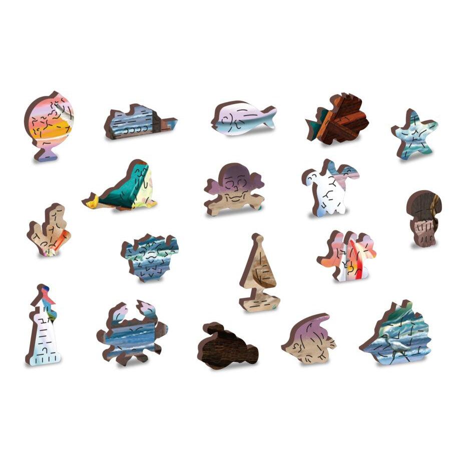 Summertime 505 Piece Wood Jigsaw Puzzle Wooden City