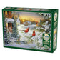 Sunset Cardinals 1000 Piece Jigsaw Puzzle Cobble Hill
