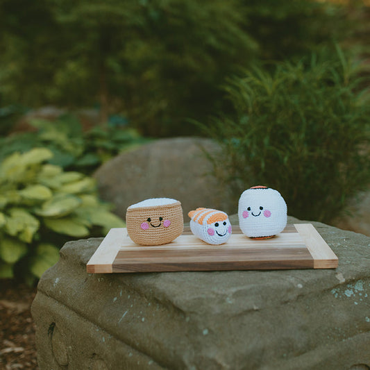 Friendly Sushi Rattle - Chickadees Wooden Toys