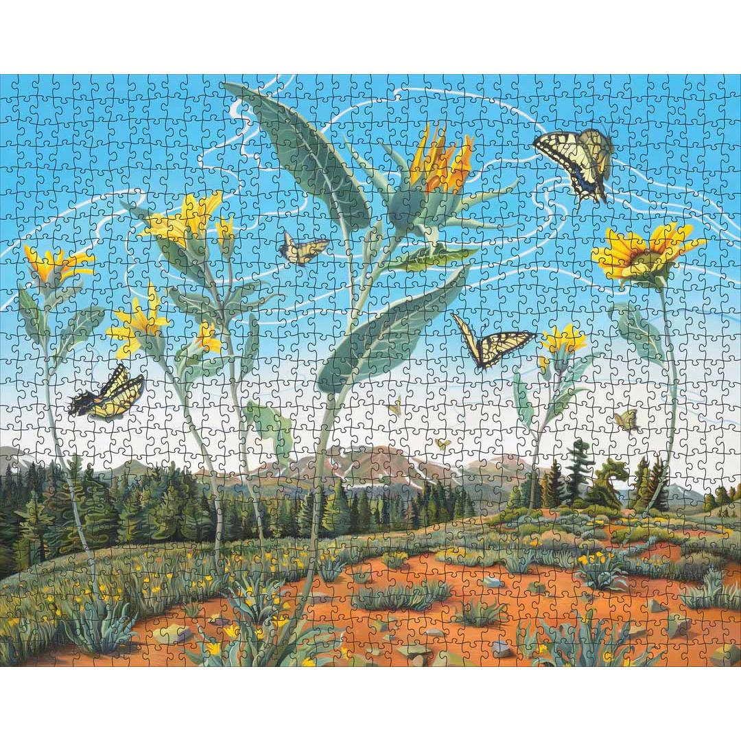Swallowtail Dance 1000 Piece Jigsaw Puzzle Pomegranate