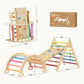 Tiny Land® 7-in-1 Rainbow Climbing Set - Chickadees Wooden Toys