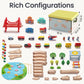 Tiny Land® 110-Piece Wooden Train Set with Folding Storage Box