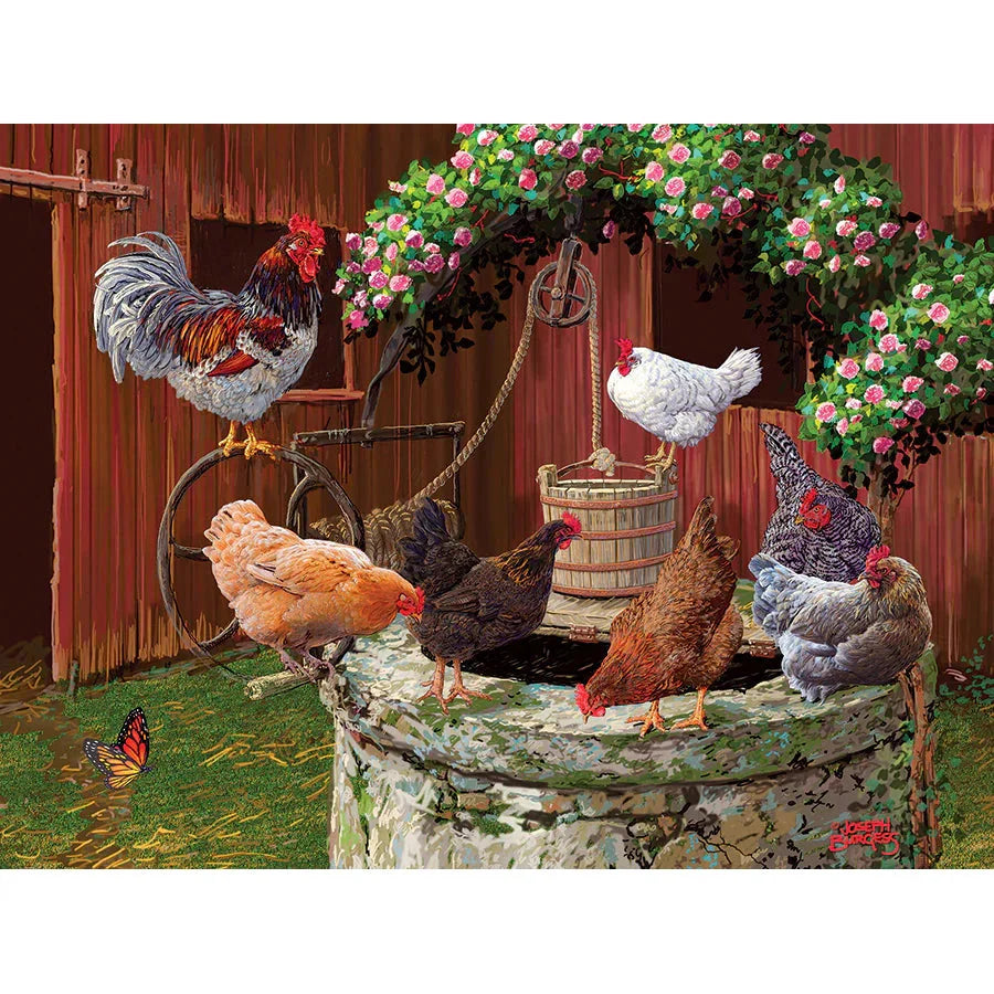 The Chickens are Well 275 Large Piece Jigsaw Puzzle Cobble Hill