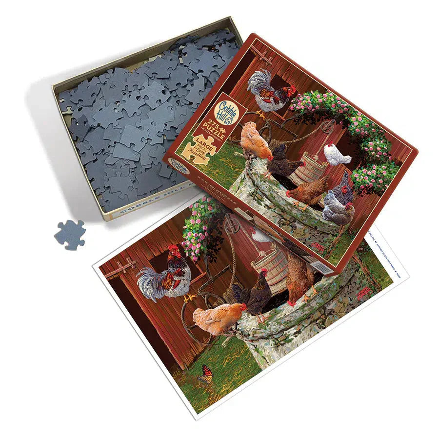 The Chickens are Well 275 Large Piece Jigsaw Puzzle Cobble Hill