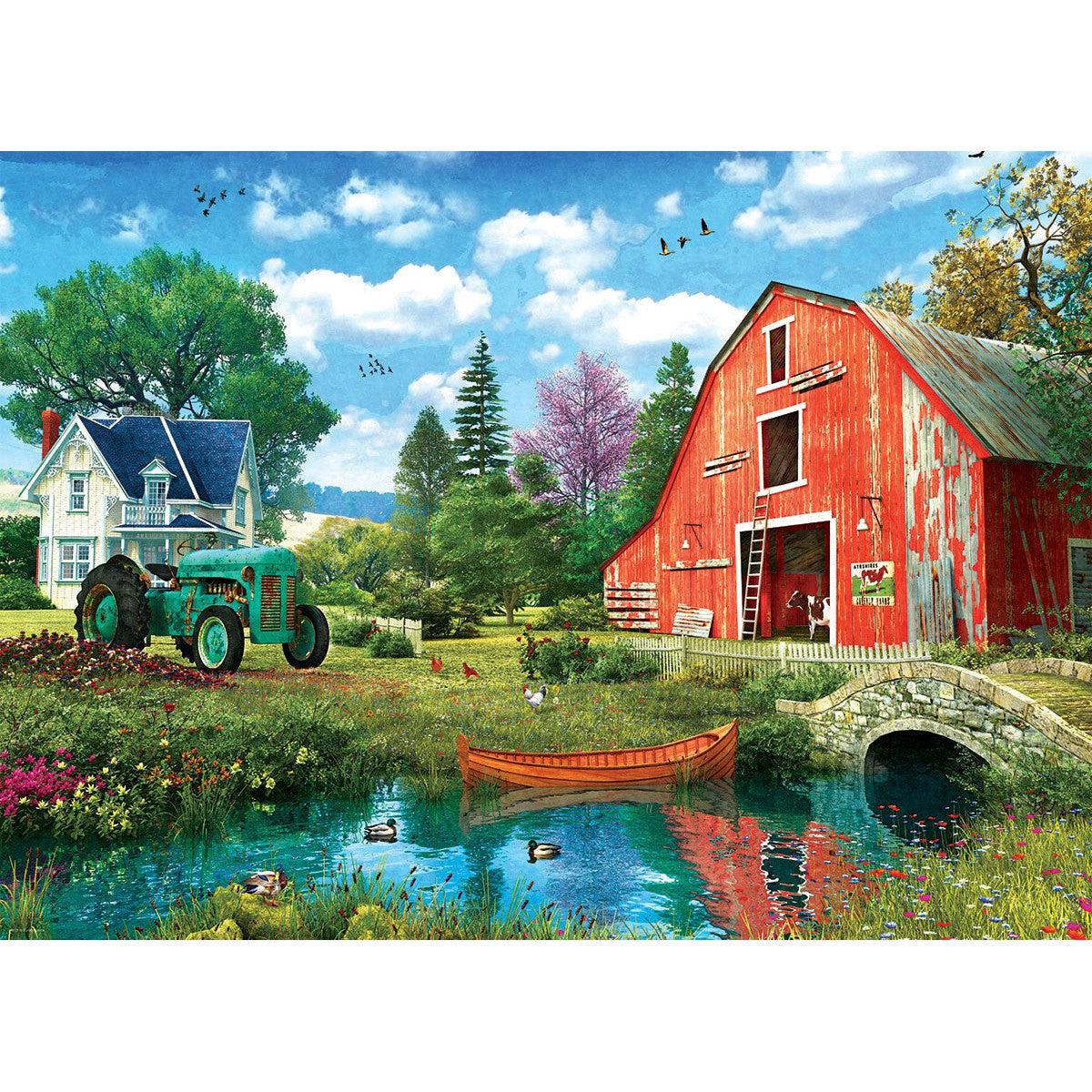 The Red Barn 1000 Piece Jigsaw Puzzle in Tin Eurographics