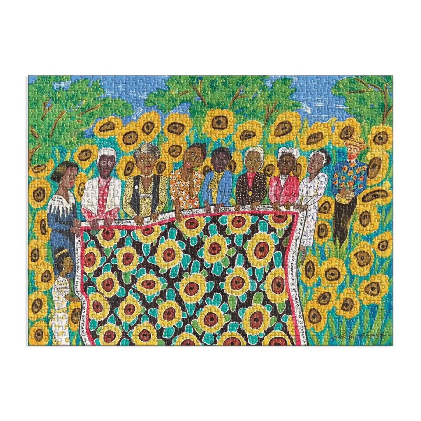 The Sunflower Quilting Bee at Ares 1000 Piece Jigsaw Puzzle Galison