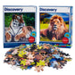 Tiger & Lion Set of 2 300 Piece Lenticular Jigsaw Puzzles Prime 3D