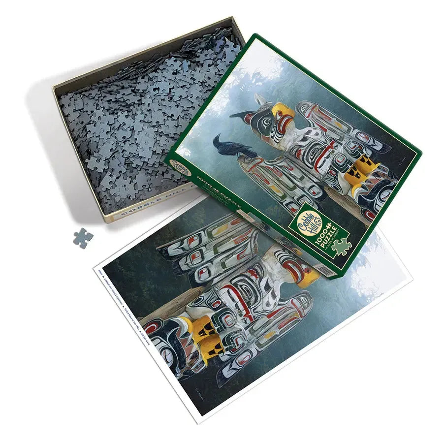 Totem Pole in the Mist 1000 Piece Jigsaw Puzzle Cobble Hill