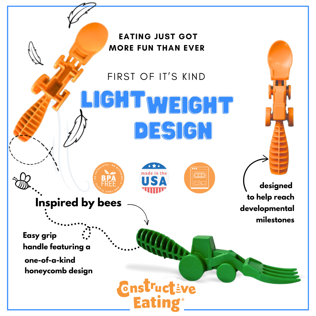 Tractor Utensils (1 Pack) - Chickadees Wooden Toys