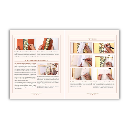 Treasure Book Making: Crafting Handmade Sustainable Journals (Create Diary DIYs and Papercrafts without Bookbinding Tools) (Spiral Bound) - Chickadees Wooden Toys