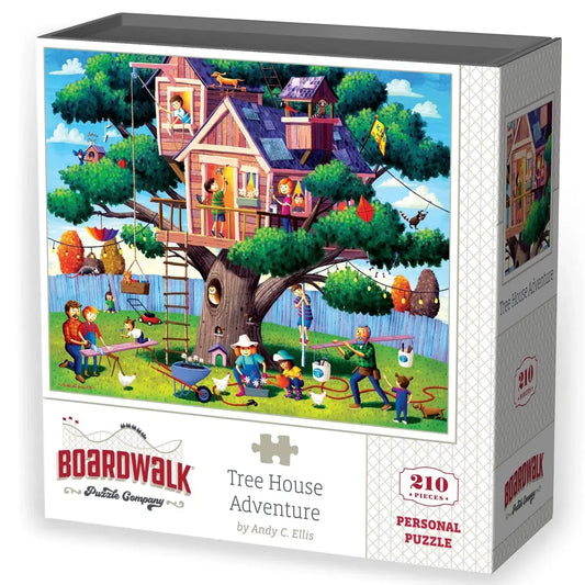 Tree House Adventure 210 Piece Jigsaw Puzzle Boardwalk - Chickadees Wooden Toys