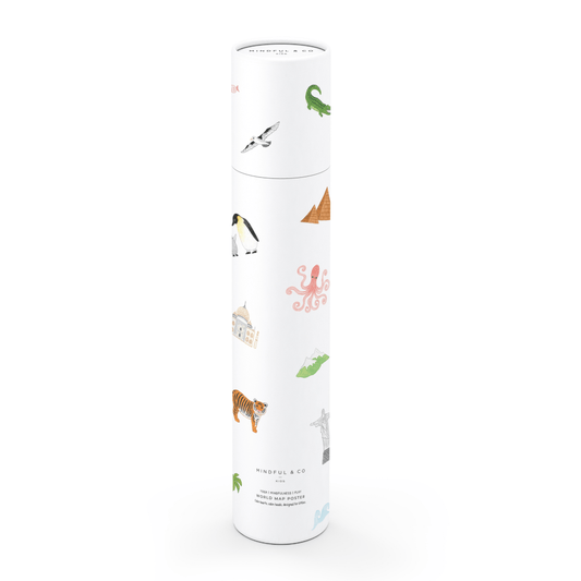 World Map Print - Chickadees Wooden Toys