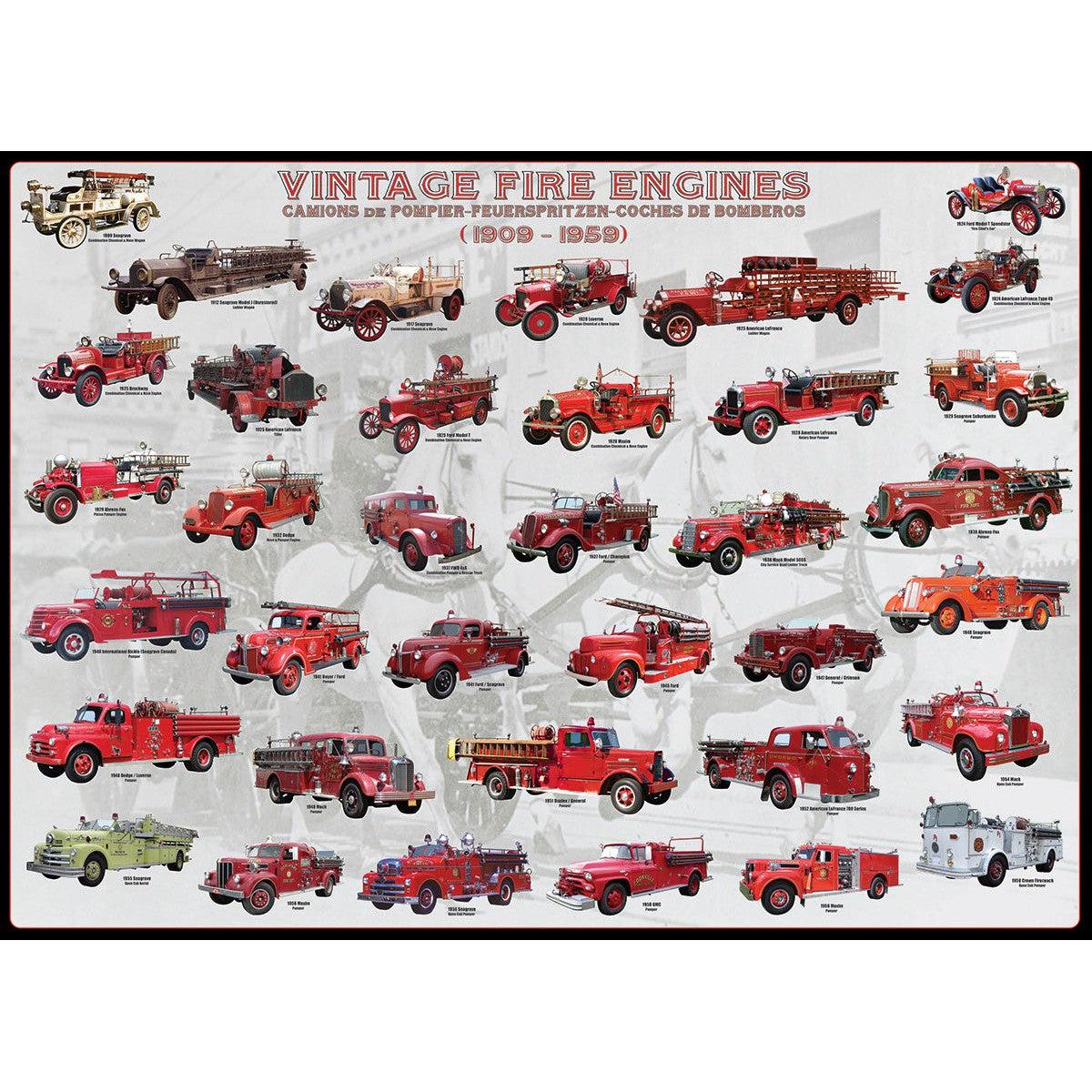 Vintage Fire Engines 1000 Piece Jigsaw Puzzle Eurographics