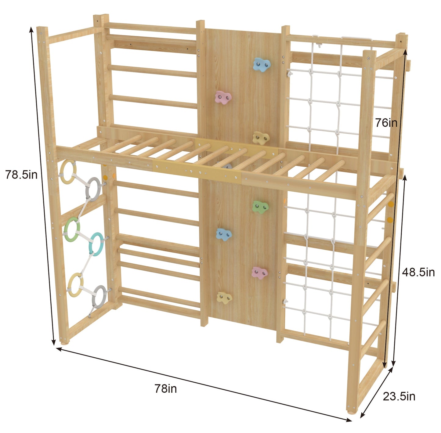 Monkey Bar Attachment – For 79 Inch Walnut Swedish Ladder