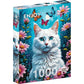White Cat 1000 Piece Jigsaw Puzzle Enjoy