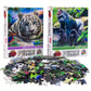 White Tiger & Gorillas Set of 2 300 Piece Lenticular Jigsaw Puzzles Prime 3D