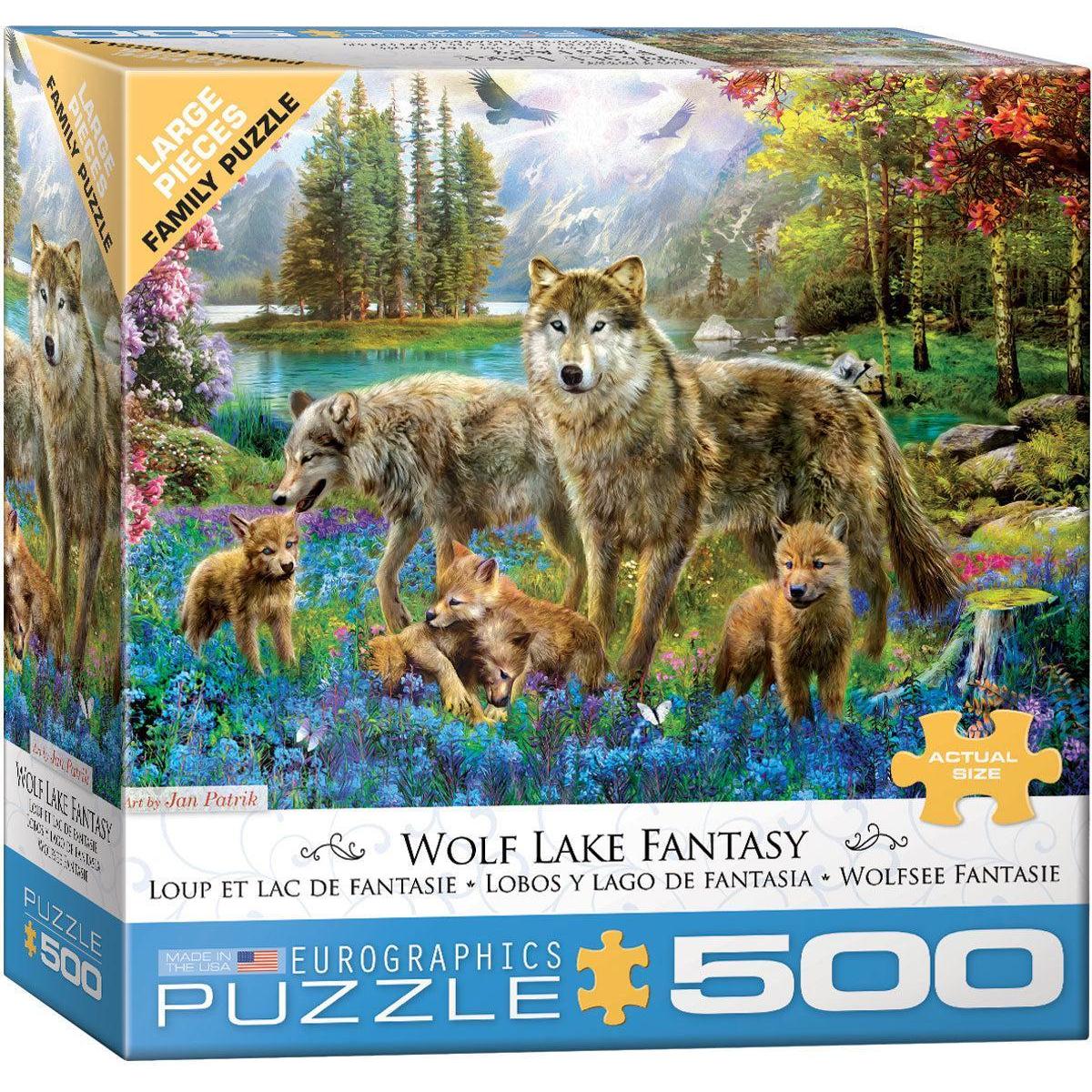 Wolf Lake Fantasy 500 Piece Jigsaw Puzzle Eurographics