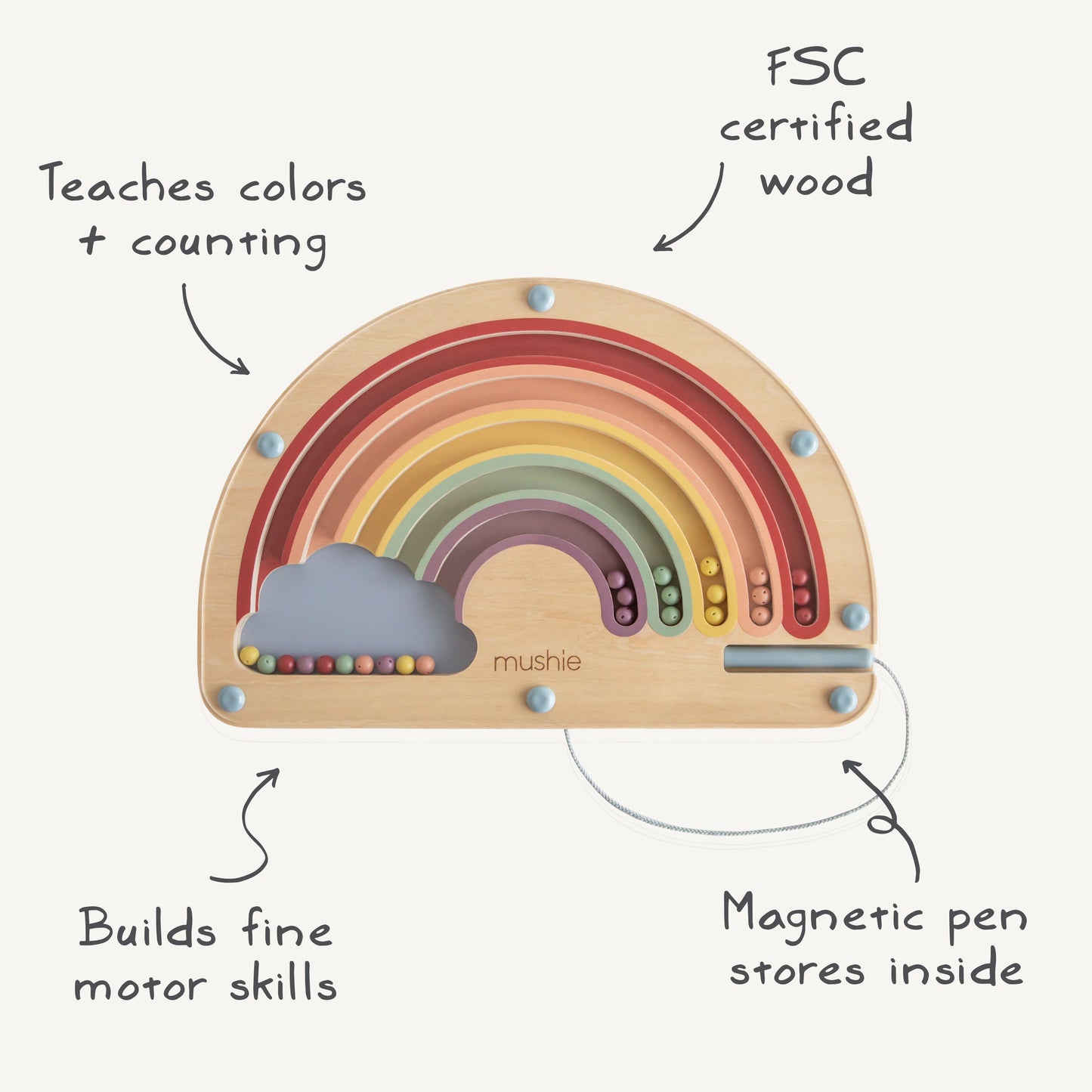 Wooden Magnetic Rainbow Maze - Chickadees Wooden Toys