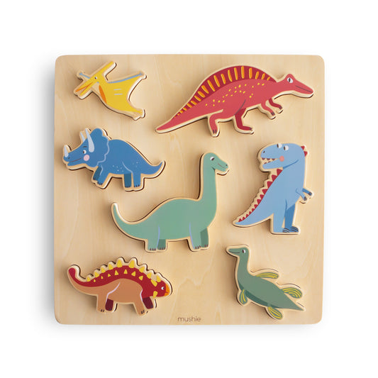 Wooden Dino Puzzle - Chickadees Wooden Toys