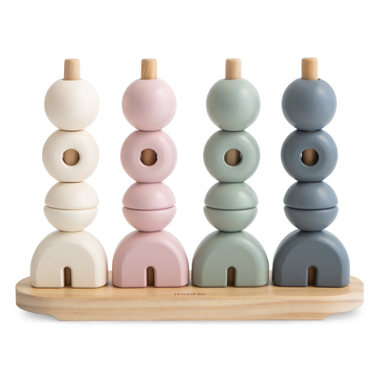 Wooden Multi Shape Stacker - Chickadees Wooden Toys