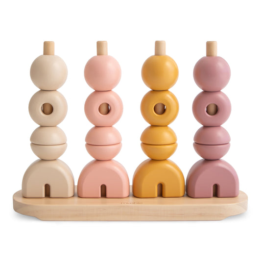 Wooden Multi Shape Stacker - Chickadees Wooden Toys