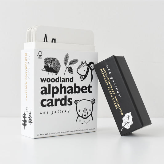 Woodland Alphabet Cards - Chickadees Wooden Toys