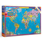 World Map 100 Piece Jigsaw Puzzle eeBoo - Chickadees Wooden Toys