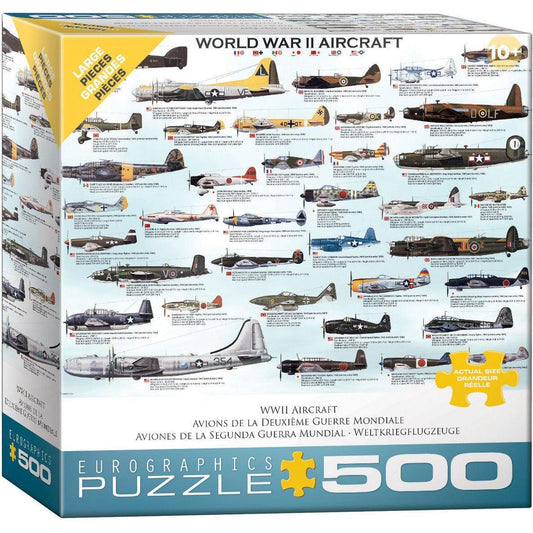 World War 2 Aircraft 500 Piece Jigsaw Puzzle Eurographics