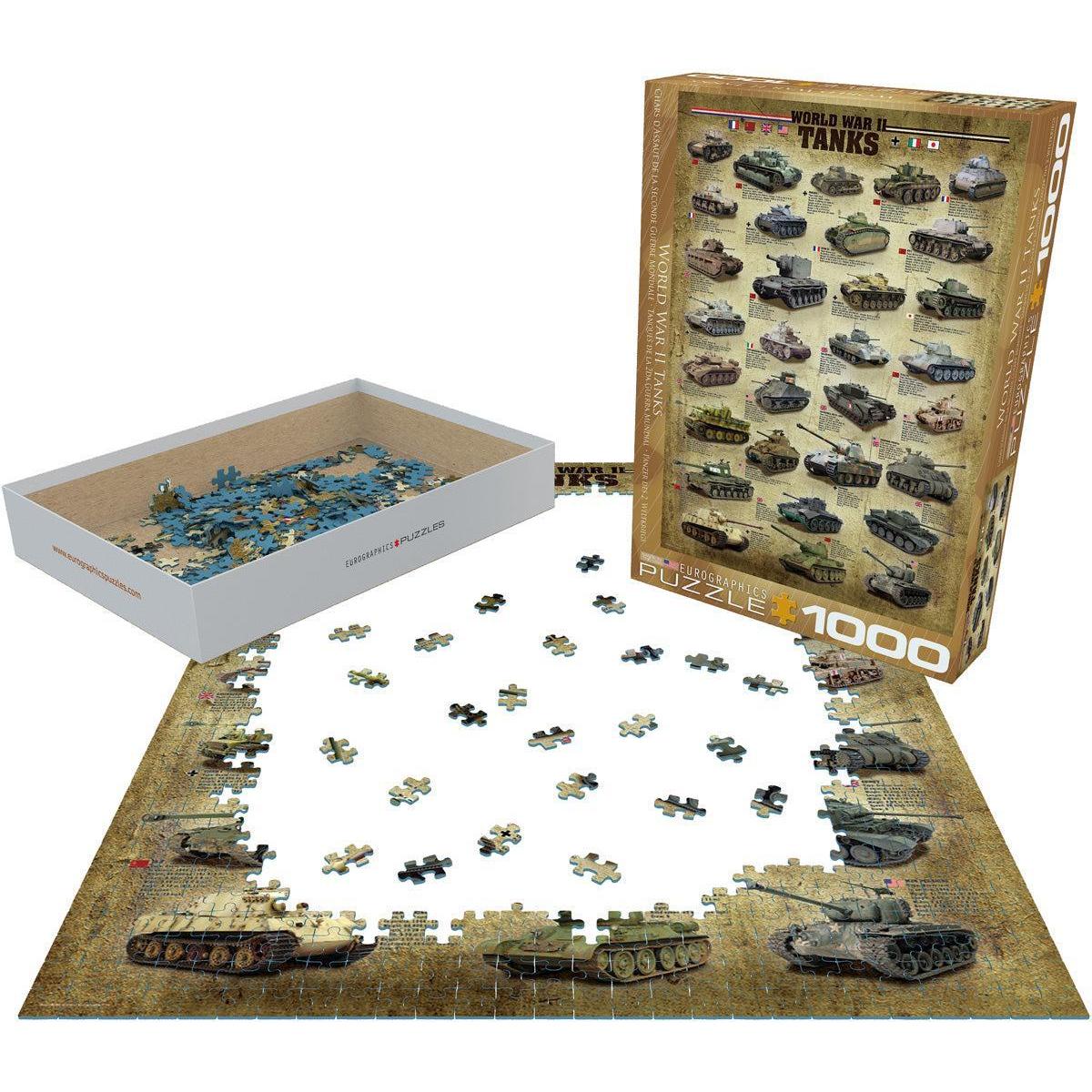World War 2 Tanks 1000 Piece Jigsaw Puzzle Eurographics