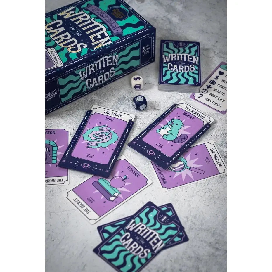 Written in the Cards - Dice & Cards Funny Fortune Game - Professor Puzzle