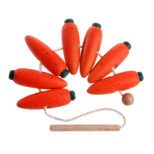 Wooden Carrots Lacing toy