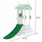 Aloe Wooden Outdoor Playhouse – Slide, Water Wheel Station & Steering Wheel for Toddlers