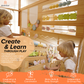 Alpine | Adjustable Indoor Jungle Gym with Slide, Climbing Wall & Monkey Bars - Chickadees Wooden Toys
