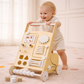 Wooden Baby Push Walker with Activity Panel | Montessori Walker for First Steps - Chickadees Wooden Toys