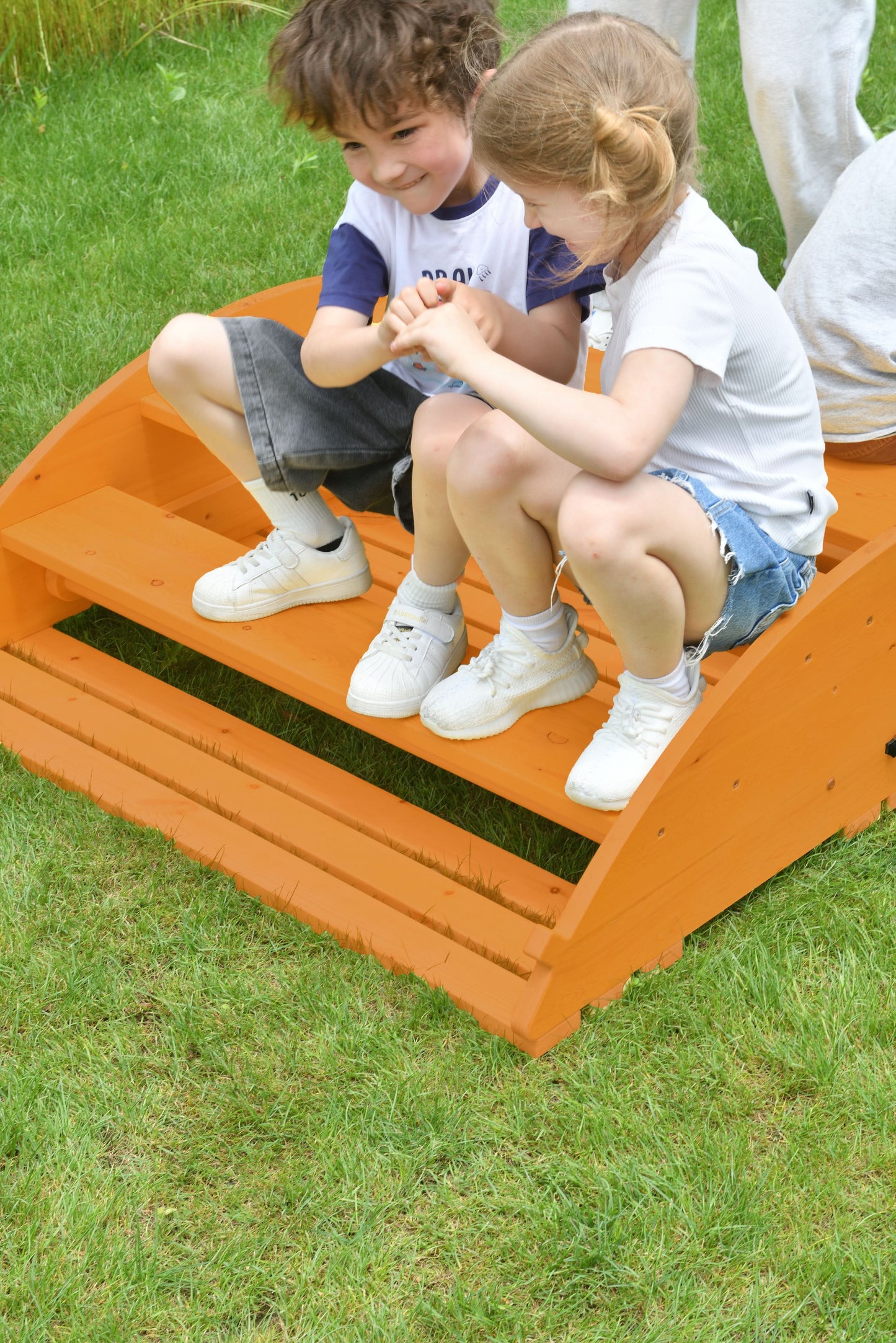 Banyan Jumbo Rocker & Climber | 2-in-1 Wooden Climbing Arch and Rocking Boat for Kids, Indoor & Outdoor - Chickadees Wooden Toys