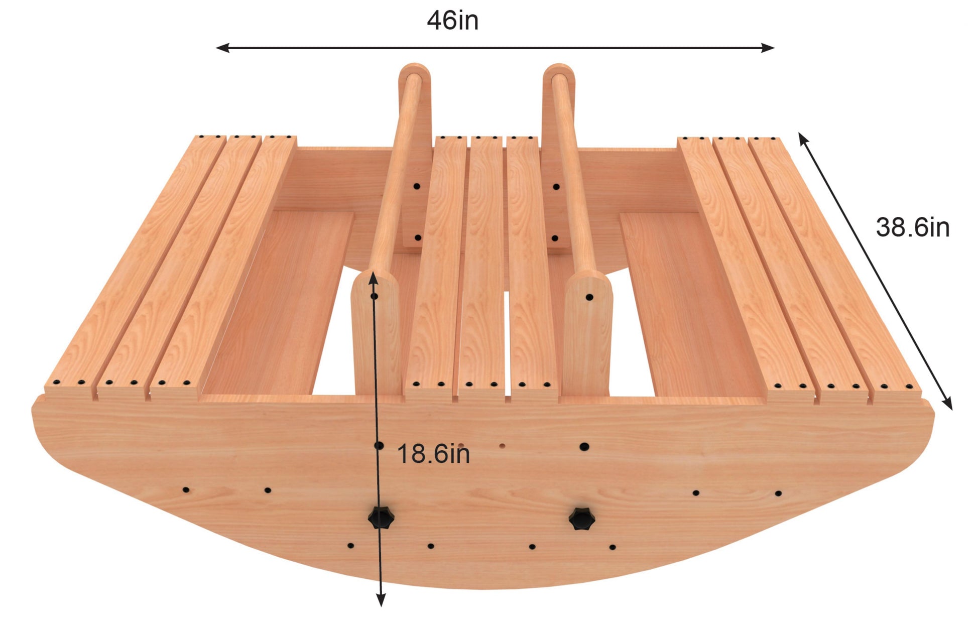 Banyan Jumbo Rocker & Climber | 2-in-1 Wooden Climbing Arch and Rocking Boat for Kids, Indoor & Outdoor - Chickadees Wooden Toys