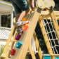 Chestnut | 8-in-1 Foldable Wooden Jungle Gym for Toddlers, Indoor or Outdoor