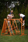 Chestnut | 8-in-1 Foldable Wooden Jungle Gym for Toddlers, Indoor or Outdoor