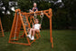 Chestnut | 8-in-1 Foldable Wooden Jungle Gym for Toddlers, Indoor or Outdoor