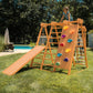 Chestnut | 8-in-1 Foldable Wooden Jungle Gym for Toddlers, Indoor or Outdoor
