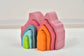 Wooden Mountain Rainbow Stacker Toy Puzzle Blocks