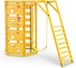 Hawthorn - Outdoor Climber with Monkey Bars, Swing, and Octagon Climber Playset - Chickadees Wooden Toys