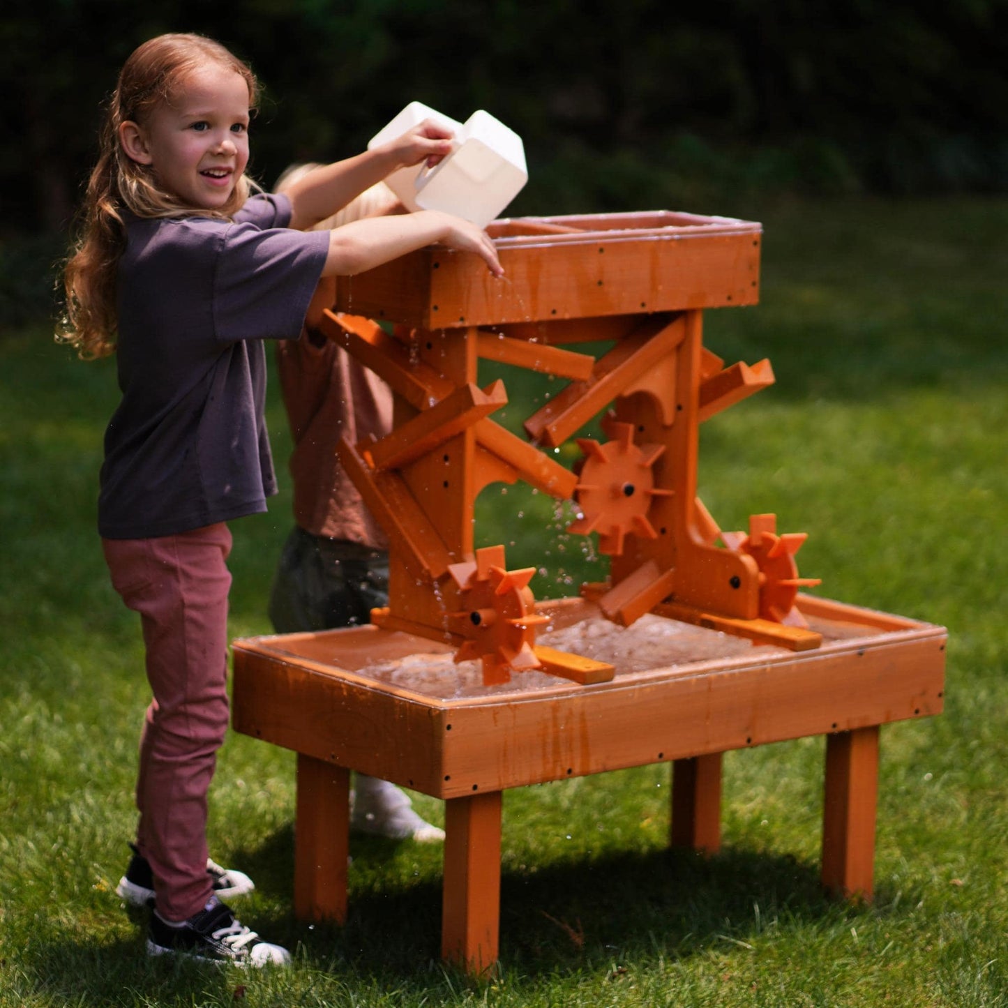 Outdoor Wooden Water Table For Kids, Toddlers Playset