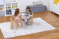 Cordia Kids Activity Table & Chair Set | Wooden Montessori Desk with Flip-Top Chalkboard & Storage