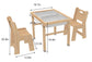 Cordia Kids Activity Table & Chair Set | Wooden Montessori Desk with Flip-Top Chalkboard & Storage