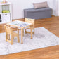 Cordia Kids Activity Table & Chair Set | Wooden Montessori Desk with Flip-Top Chalkboard & Storage