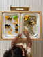 Cordia Kids Activity Table & Chair Set | Wooden Montessori Desk with Flip-Top Chalkboard & Storage