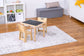 Cordia Kids Activity Table & Chair Set | Wooden Montessori Desk with Flip-Top Chalkboard & Storage