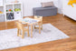 Cordia Kids Activity Table & Chair Set | Wooden Montessori Desk with Flip-Top Chalkboard & Storage