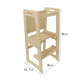 Date | 4-in-1 Kitchen Tower & Desk - Chickadees Wooden Toys